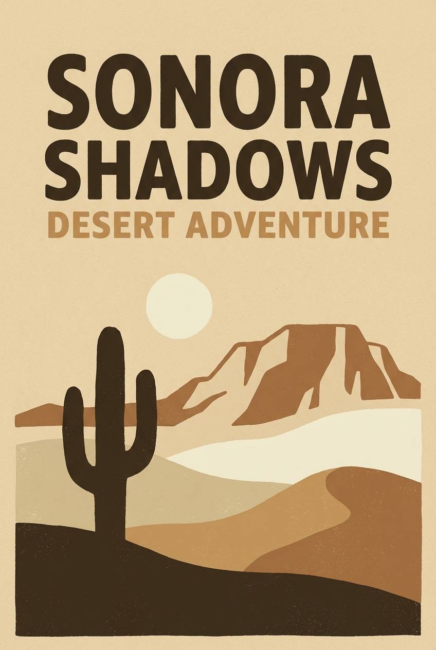 minimal desert travel poster