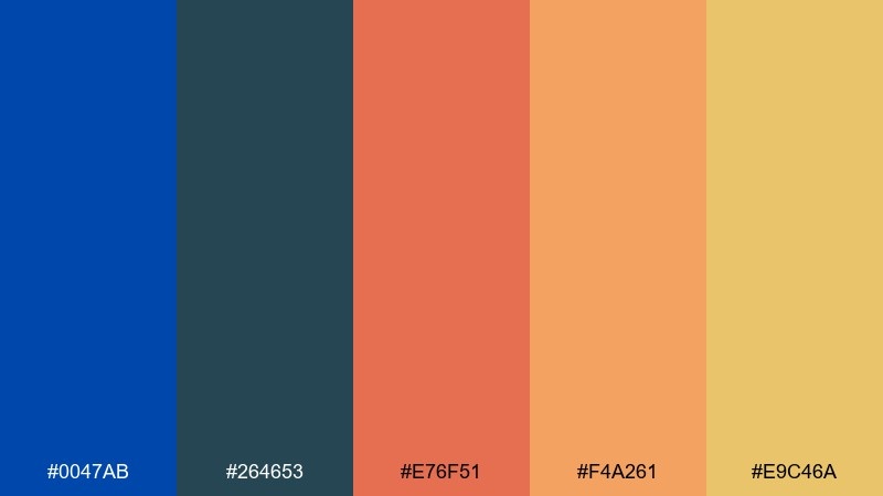 desert dusk color palette with hex codes