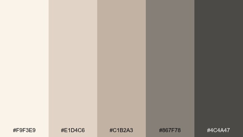 desert fog branding color palette with hex codes