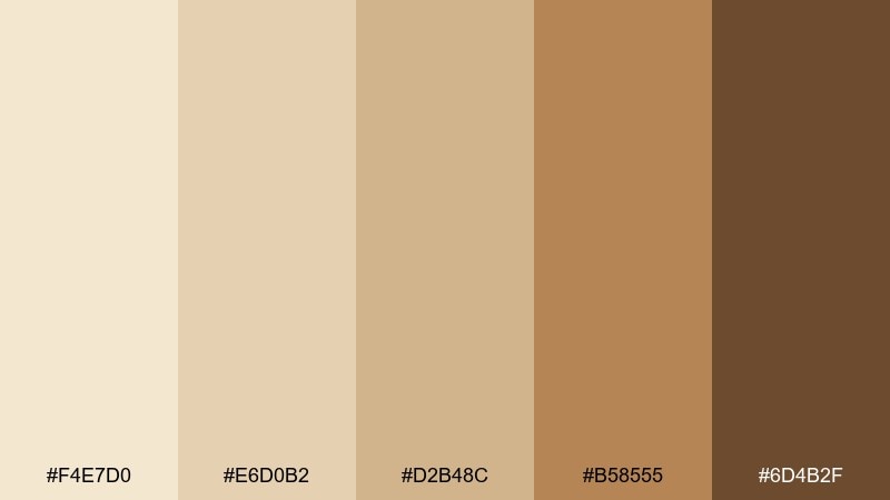 desert linen color palette with hex codes