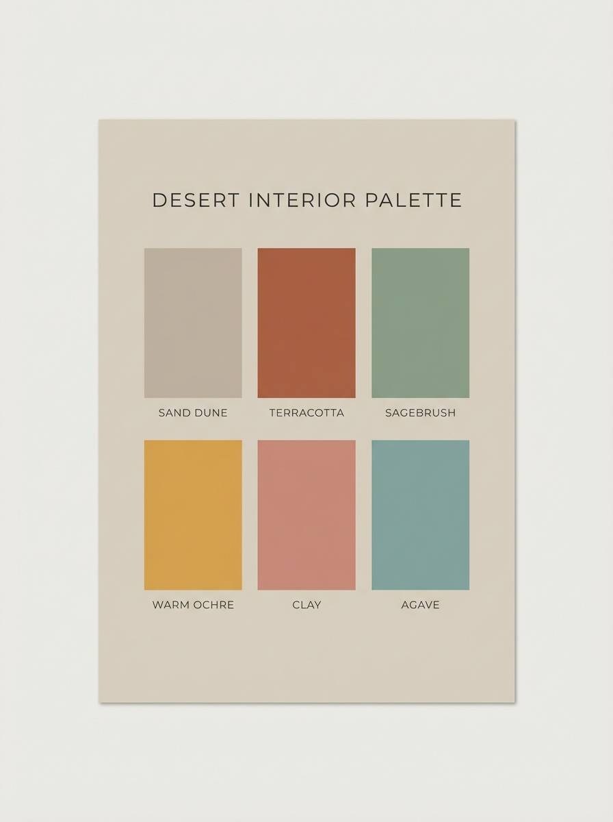 desert moodboard color swatches