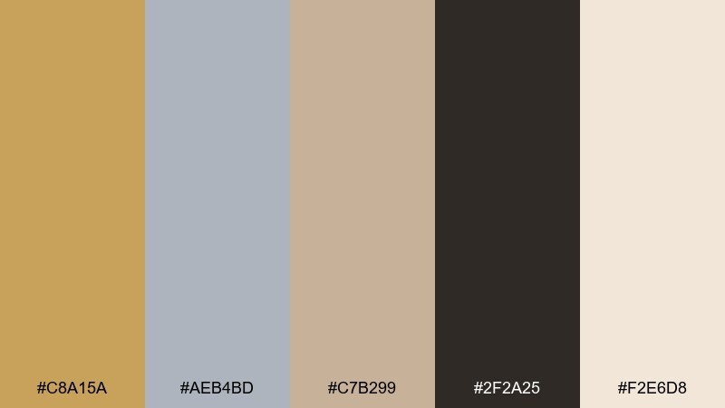 desert nickel color palette with hex codes