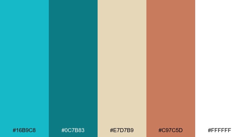 desert oasis color palette with hex codes