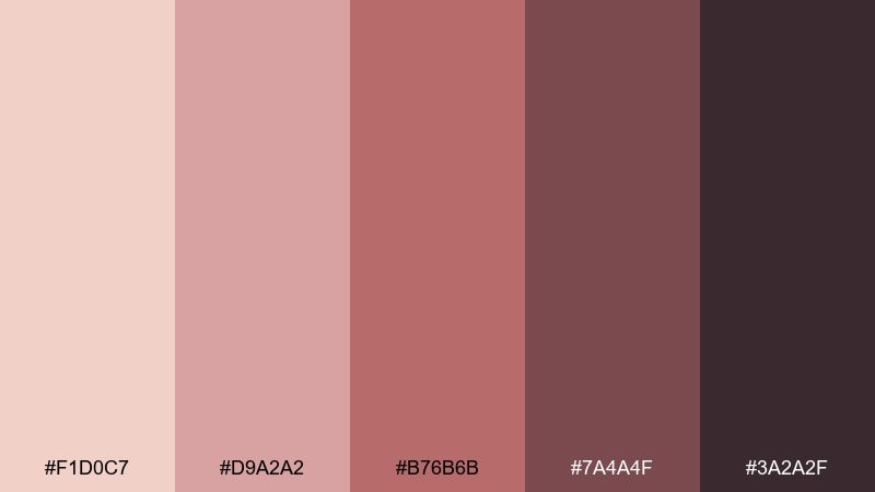desert rose clay color palette with hex codes