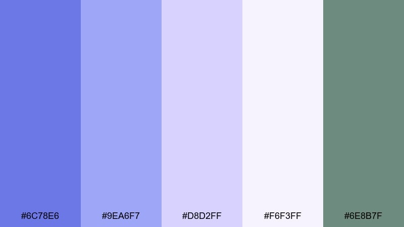 dusty denim bouquet color palette with hex codes