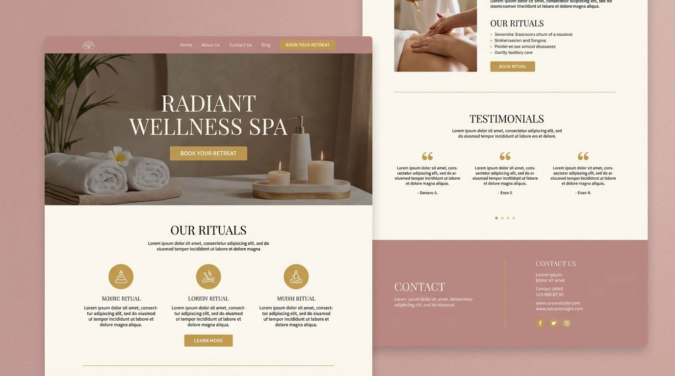 dusty pink spa ui
