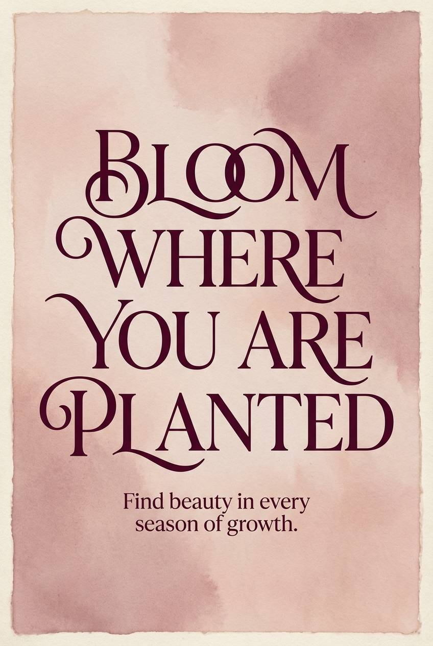 dusty rose quote poster