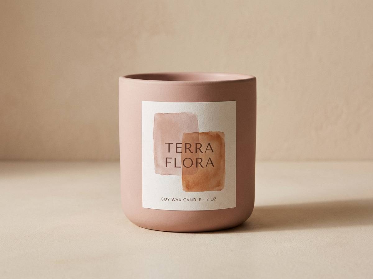 terracotta blush label