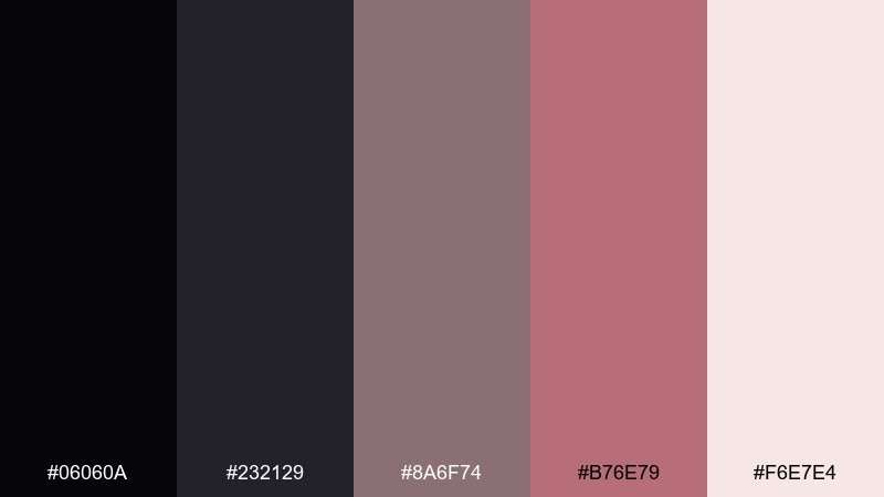 eclipse metallic color palette with hex codes