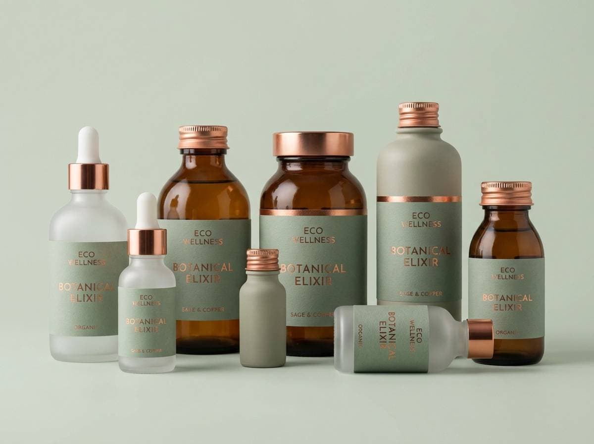 eco wellness bottle mockup