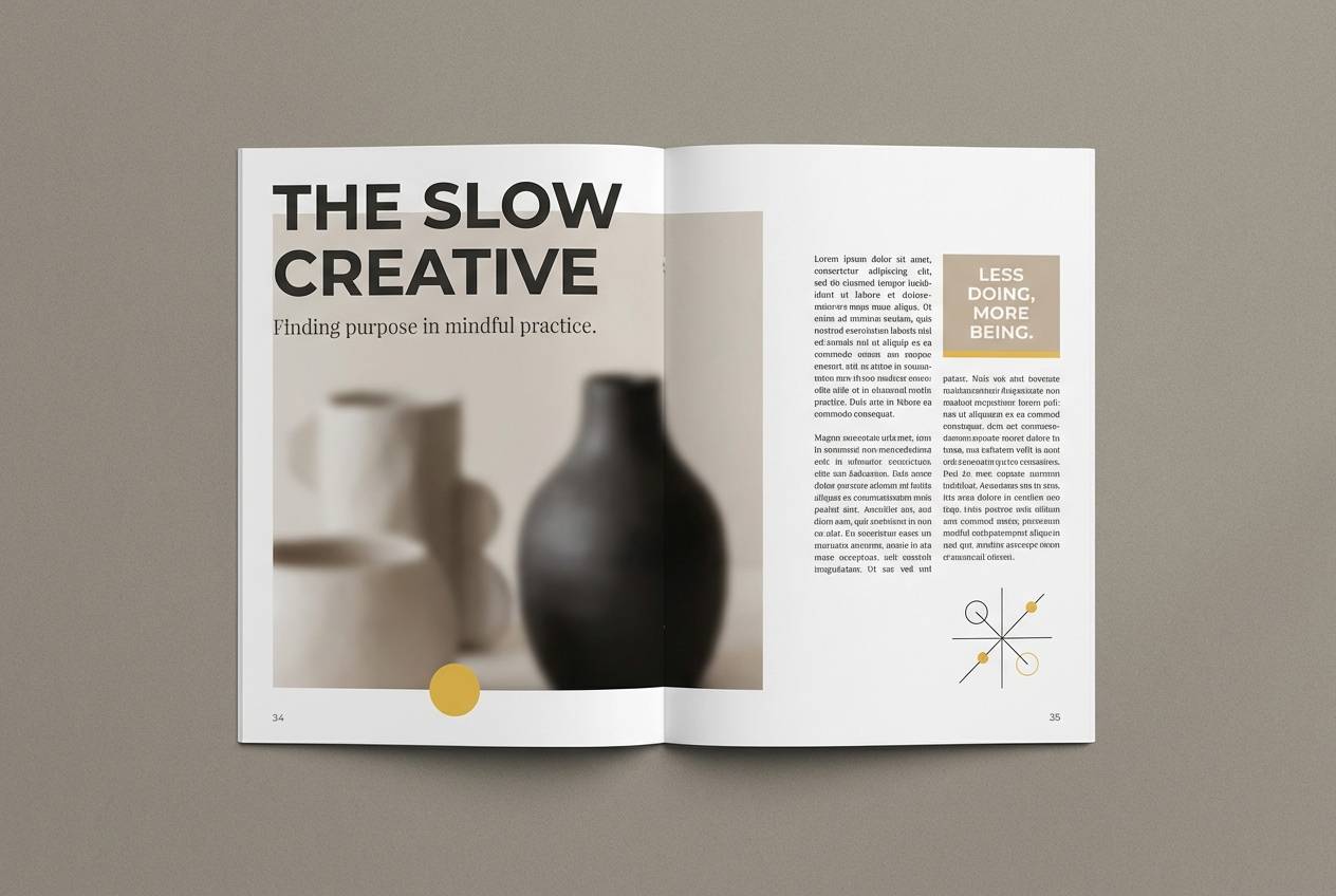 minimal editorial layout