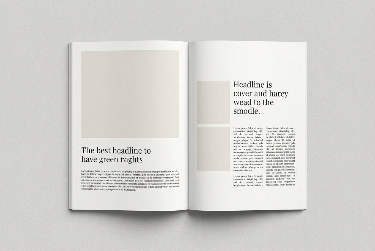 editorial spread in warm neutrals