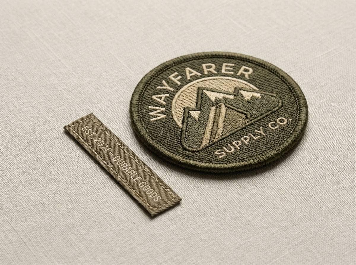 embroidered patch label