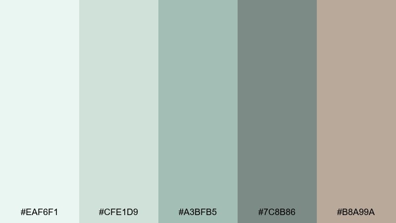 eucalyptus stone color palette with hex codes