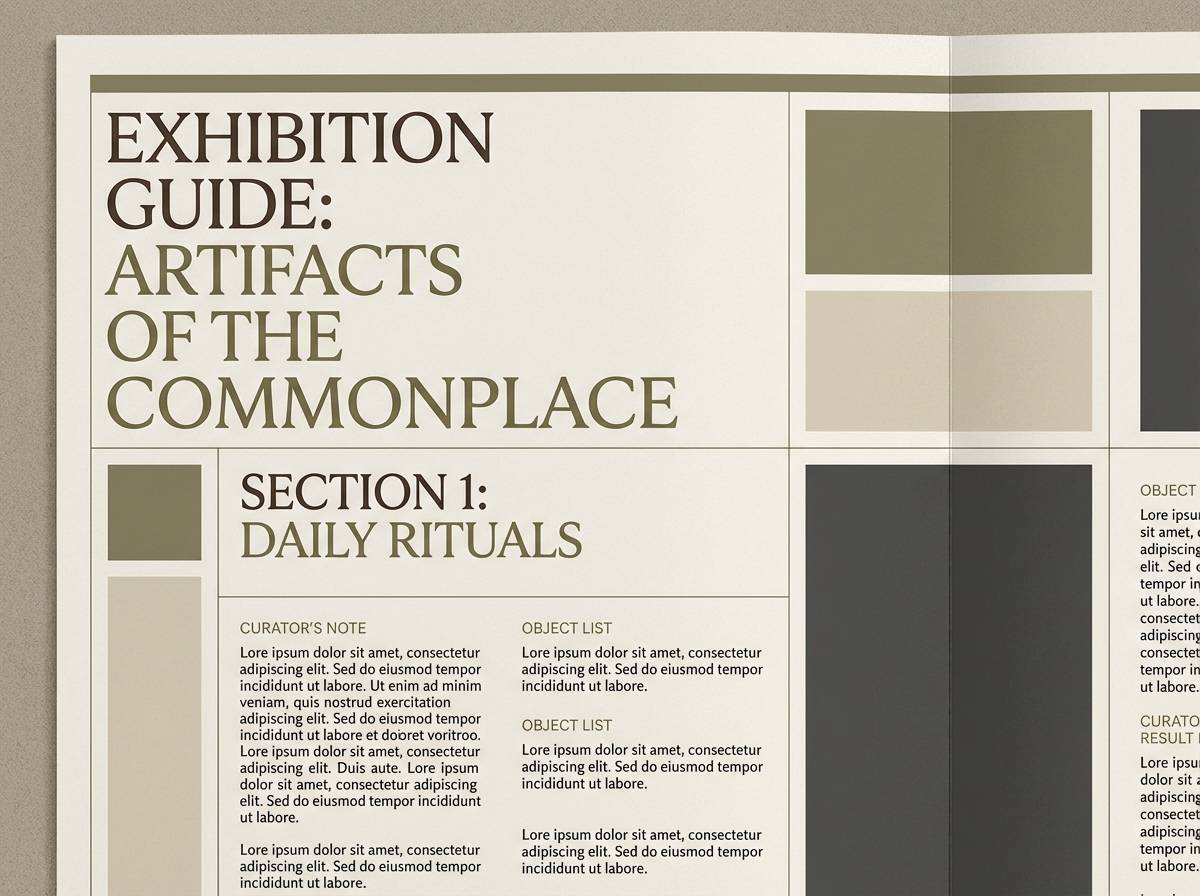 exhibition catalog layout