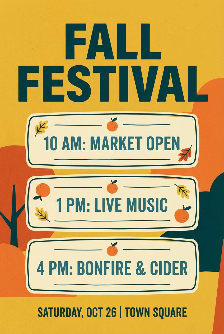 fall festival poster
