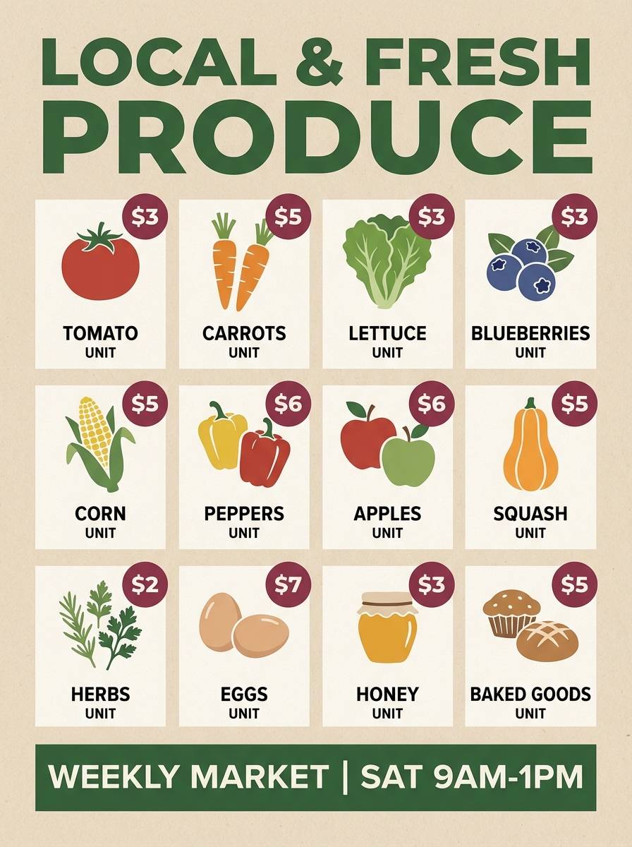 farmers market flyer