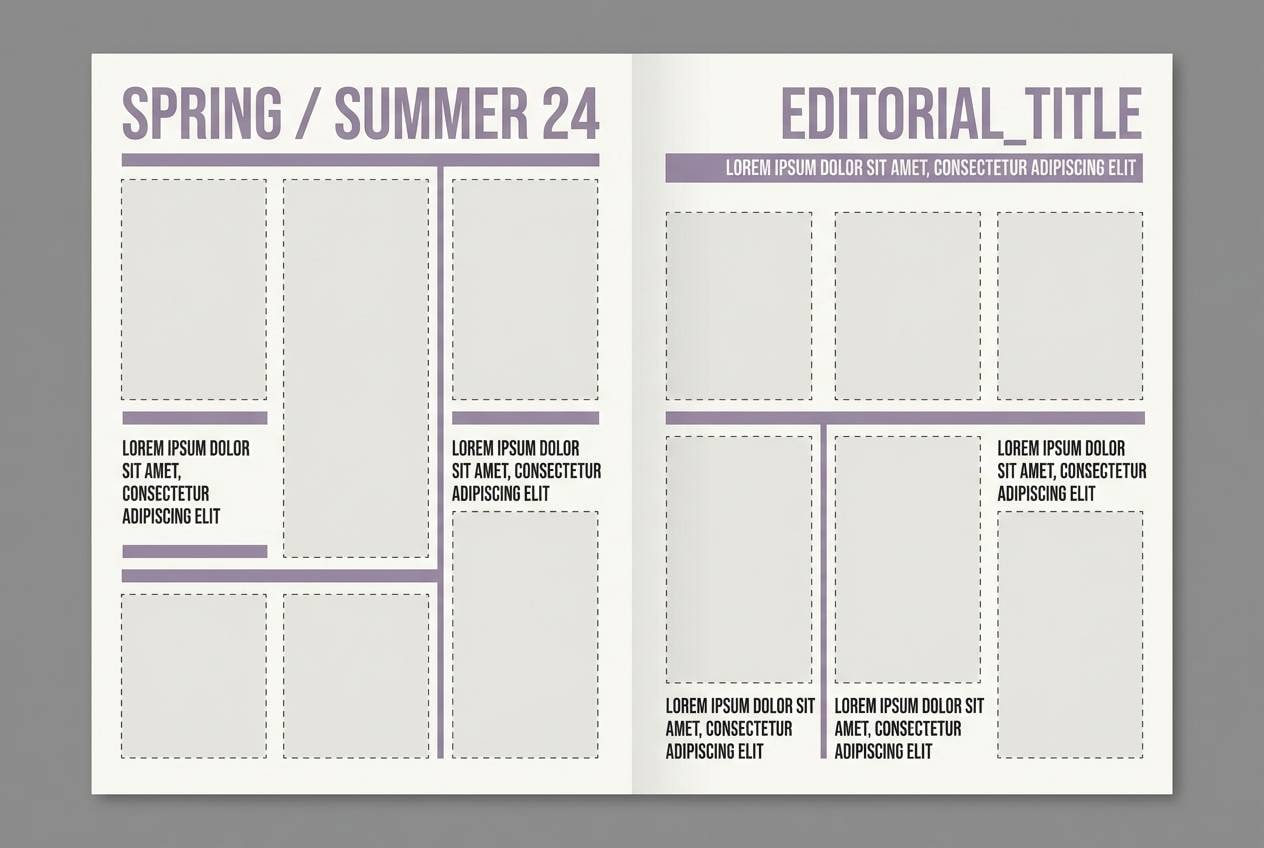 lookbook layout in warm browns