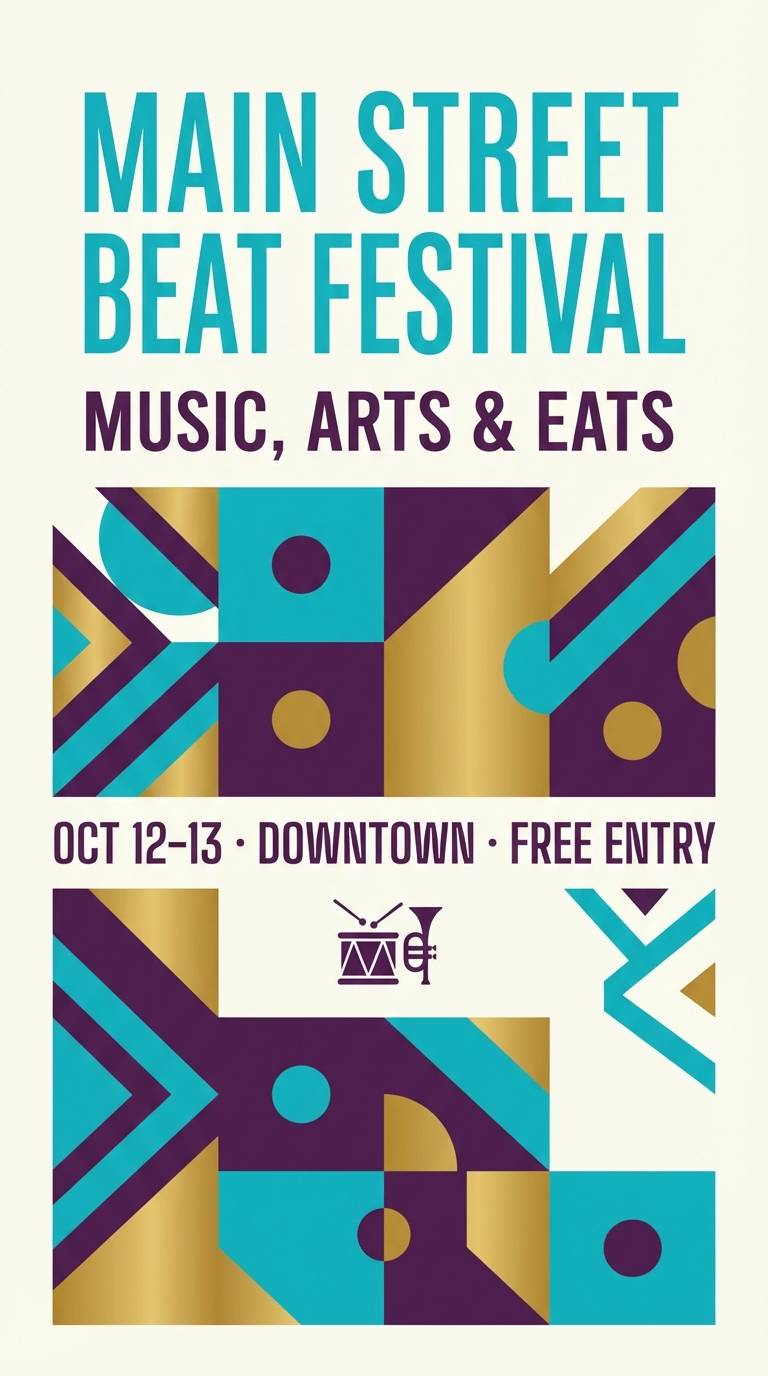 bold festival flyer graphic