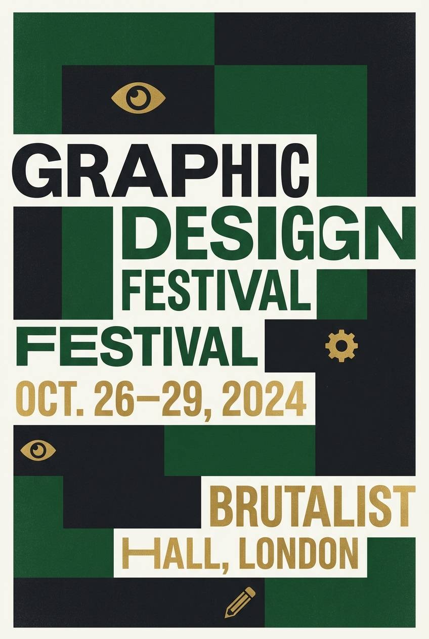 bold festival poster design