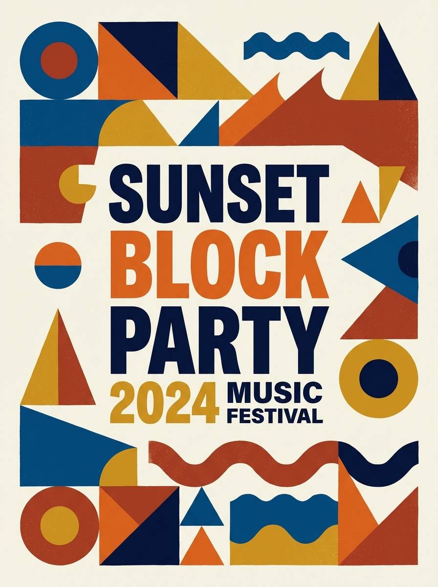 bold festival poster layout