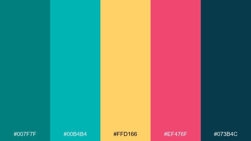festival poster pop color palette with hex codes