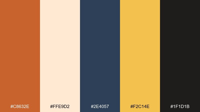 festival poster color palette with hex codes