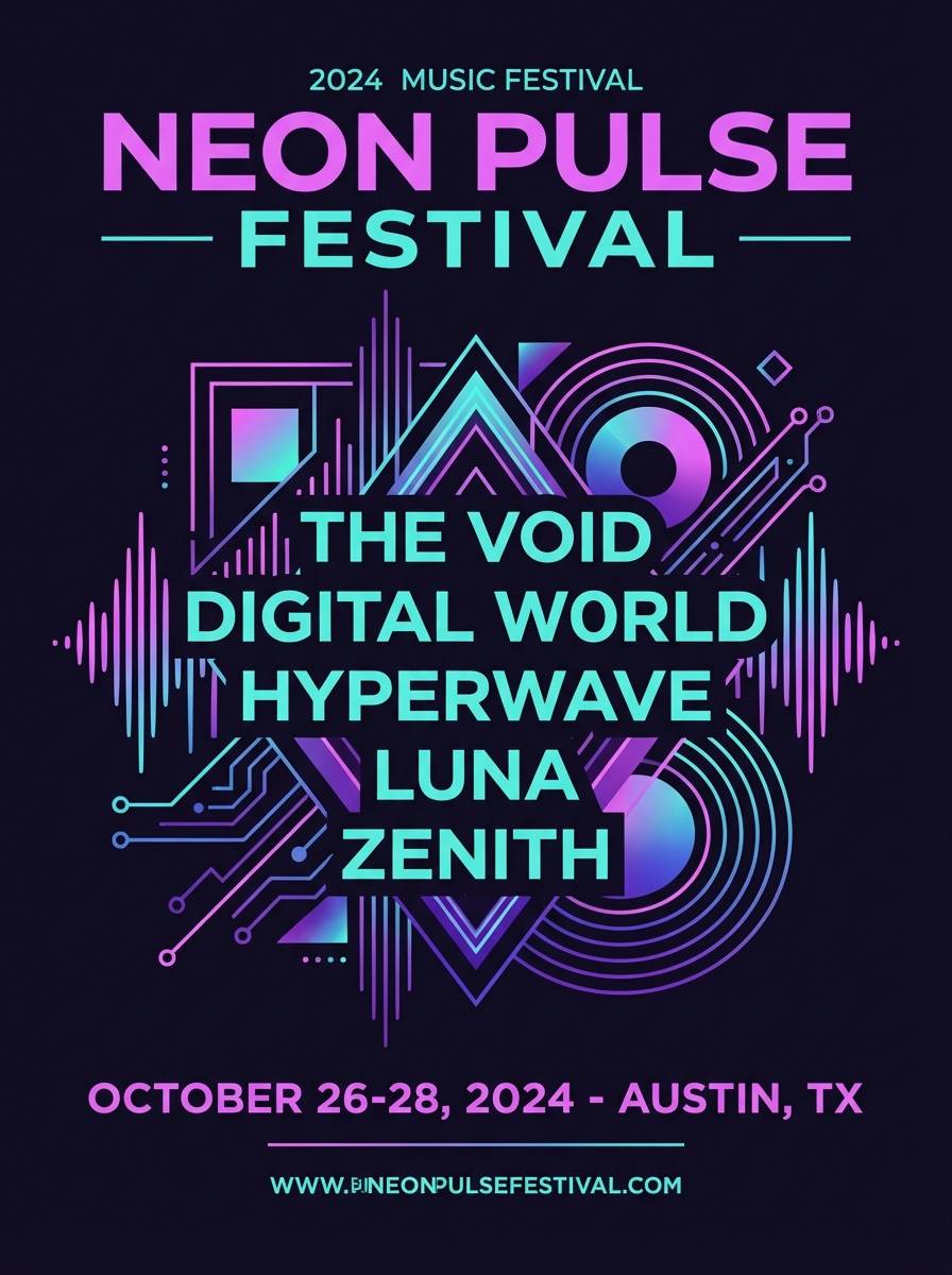 festival poster typography