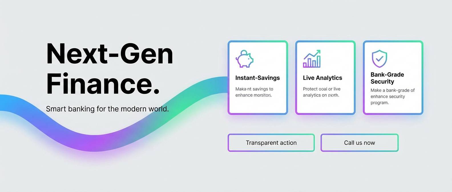 fintech landing page mockup