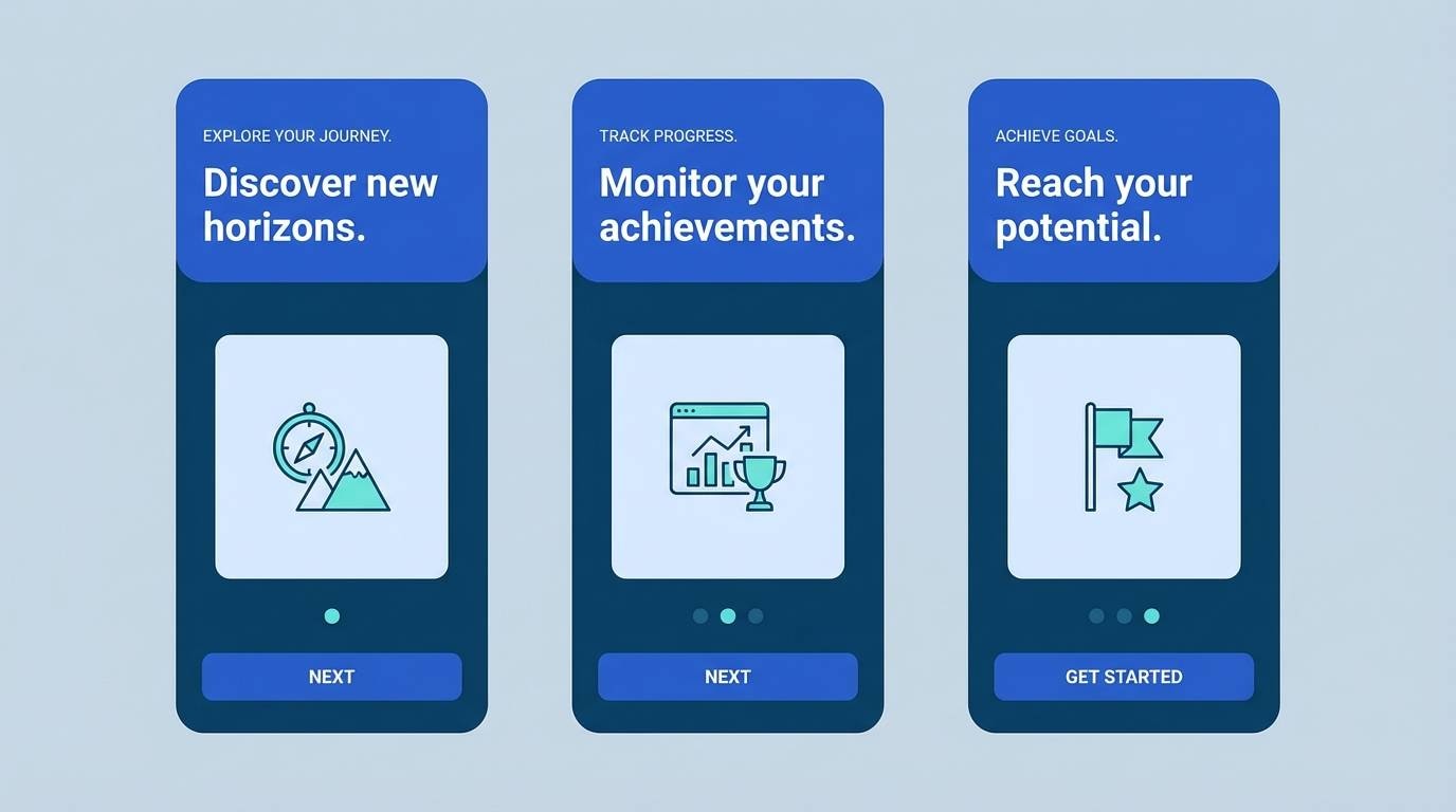 fintech onboarding screens