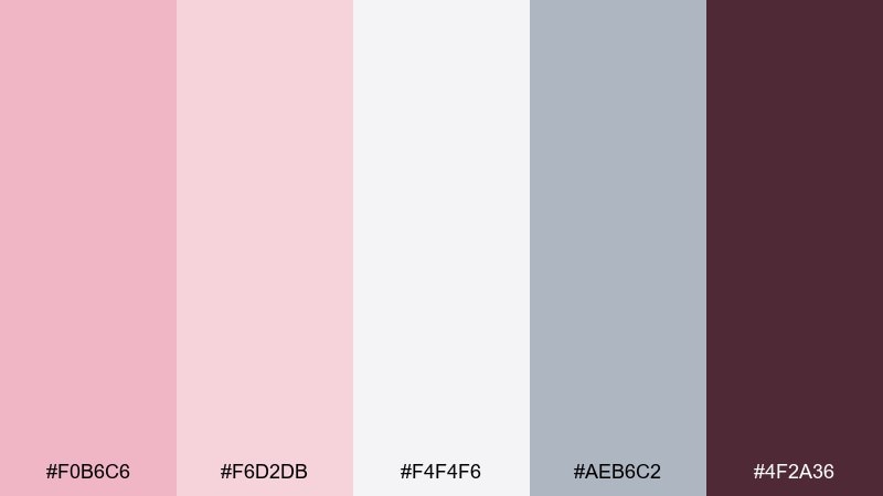 foggy orchard color palette with hex codes