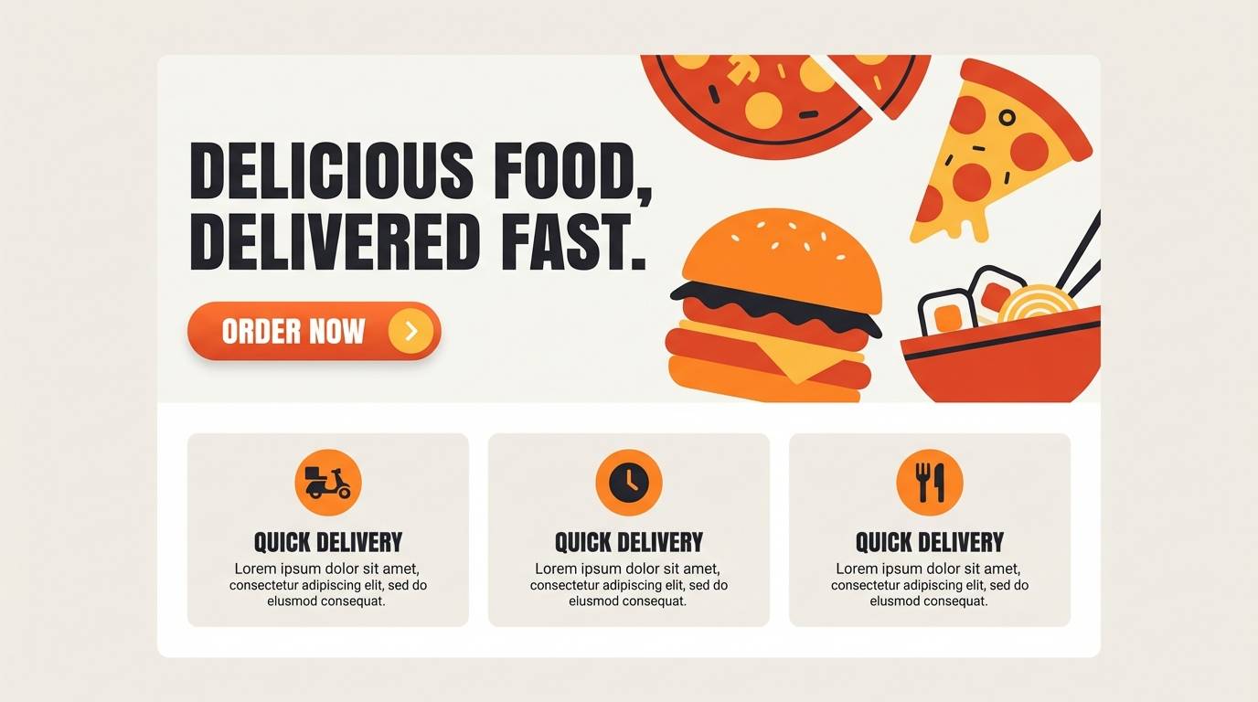 food delivery hero ui