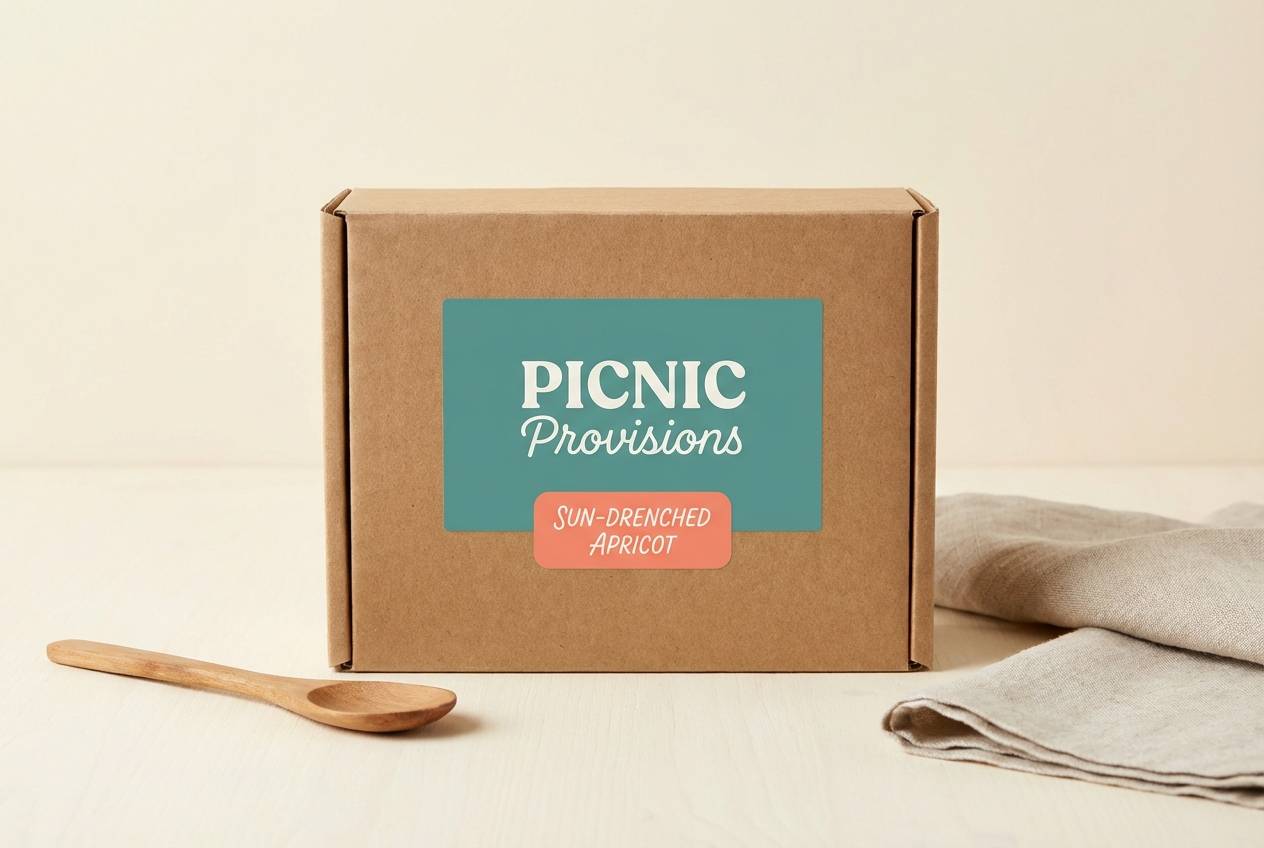 food label teal coral