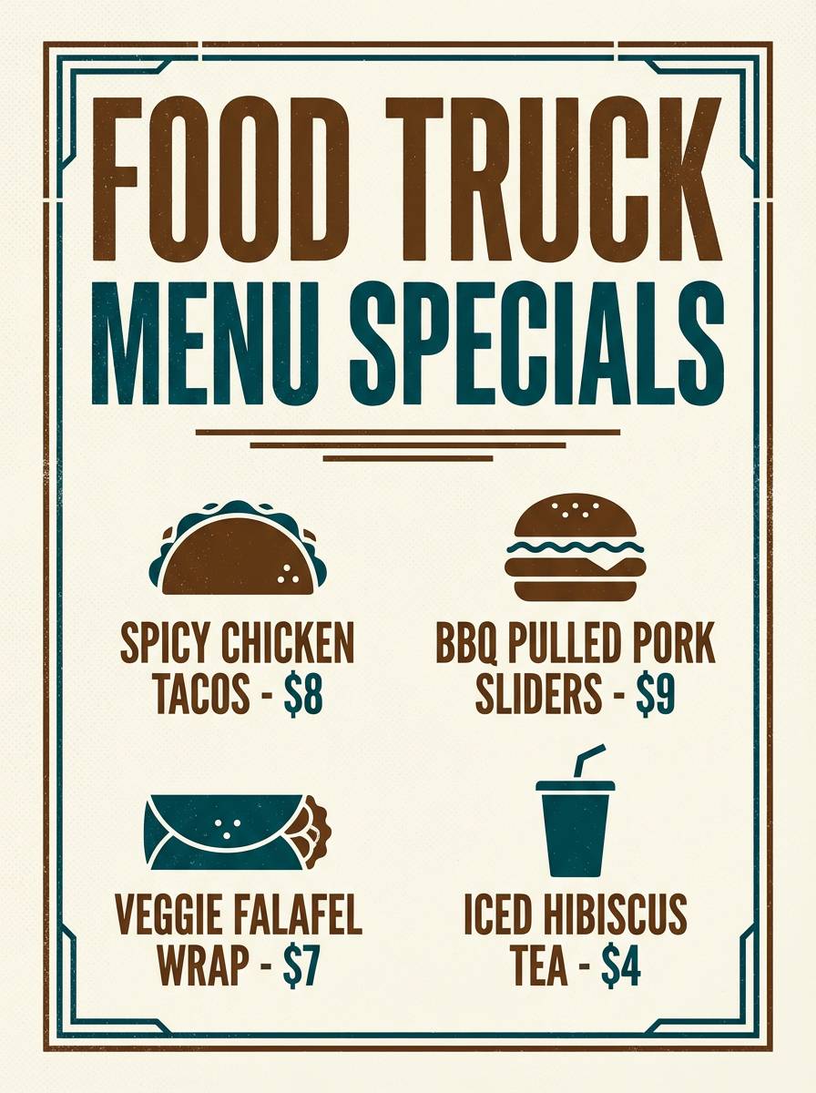food truck poster