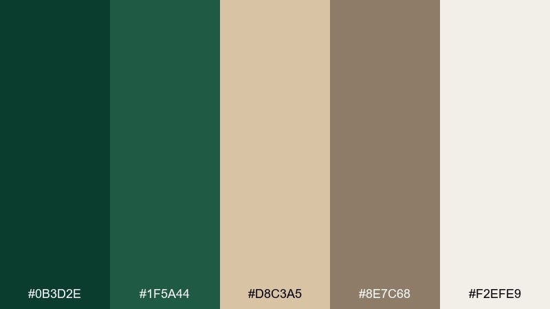 forest cabin color palette with hex codes