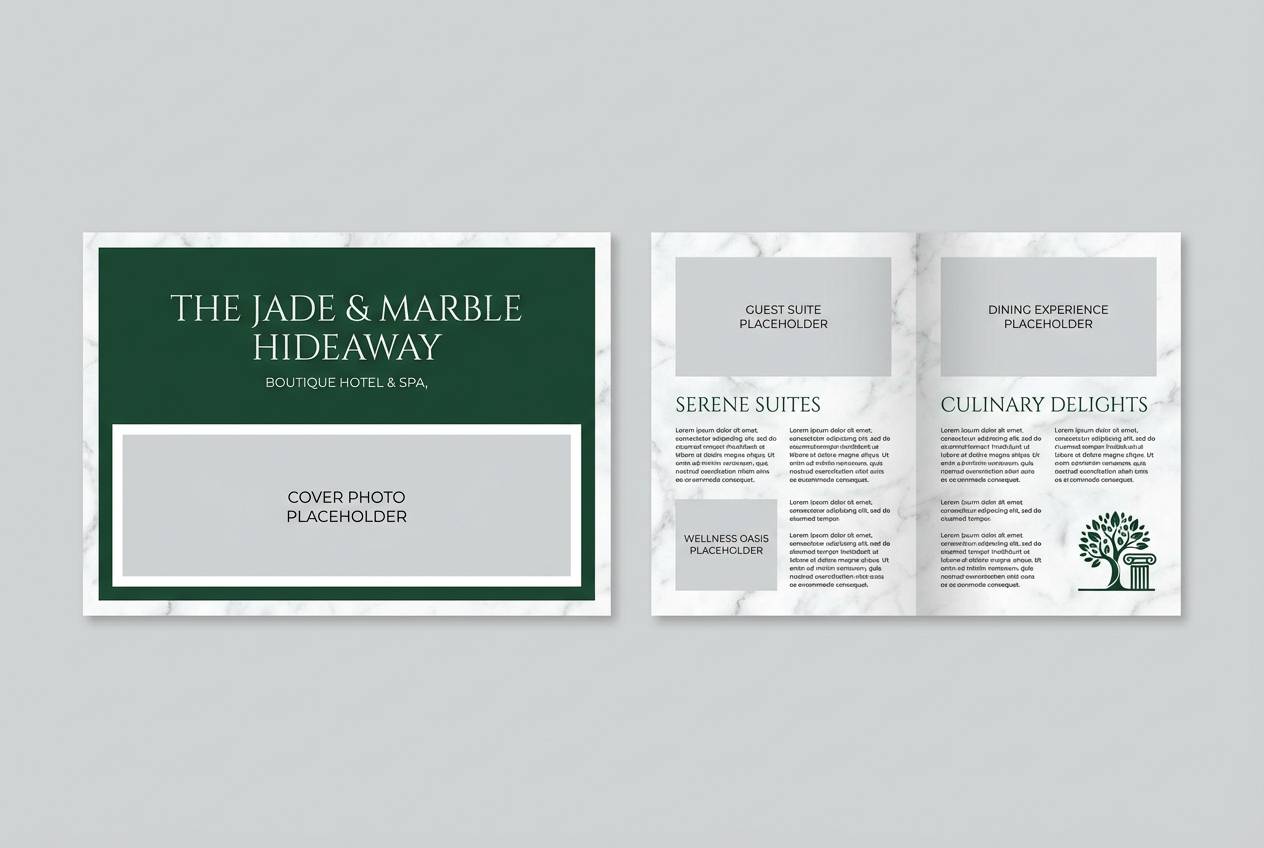 forest hotel brochure layout