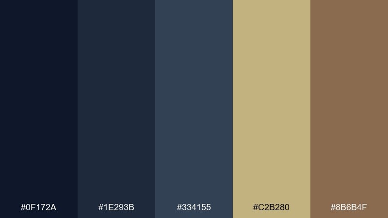 frontier nightfall color palette with hex codes