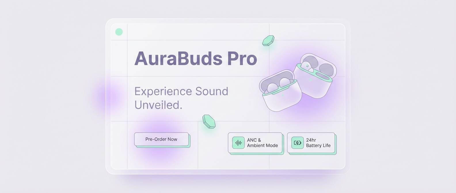 frosted lilac landing hero