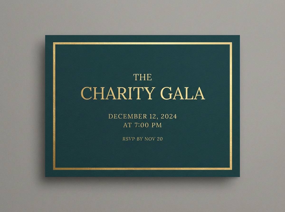 formal gala invitation