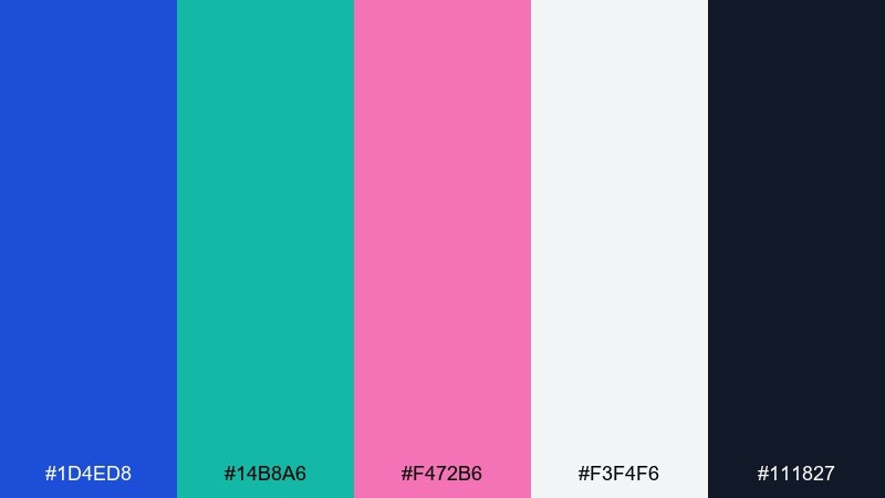 gallery calm color palette with hex codes