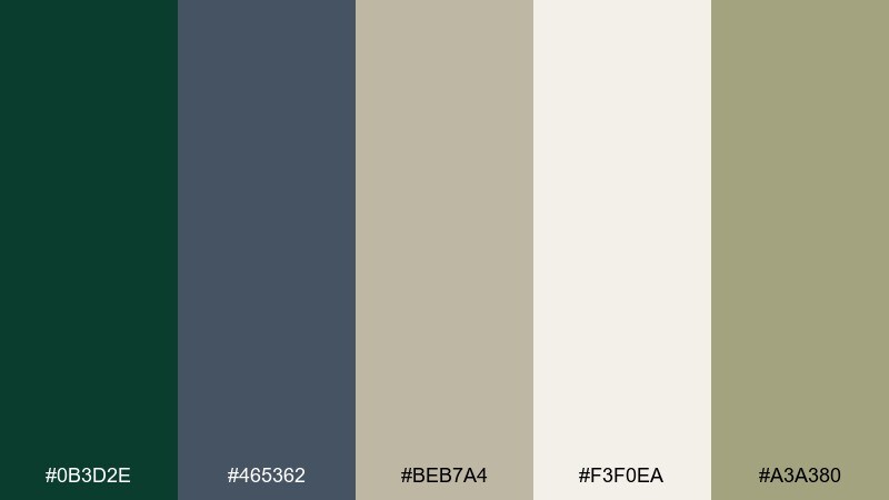 gallery wall neutrals color palette with hex codes