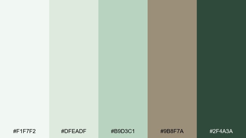 garden linen color palette with hex codes