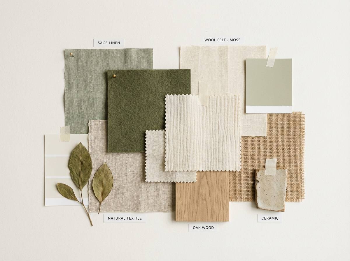 garden linen mood board