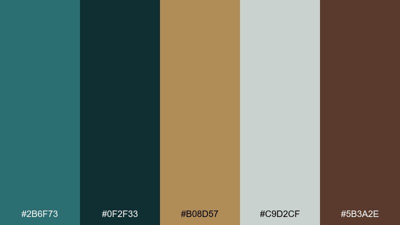 gearbox teal color palette with hex codes