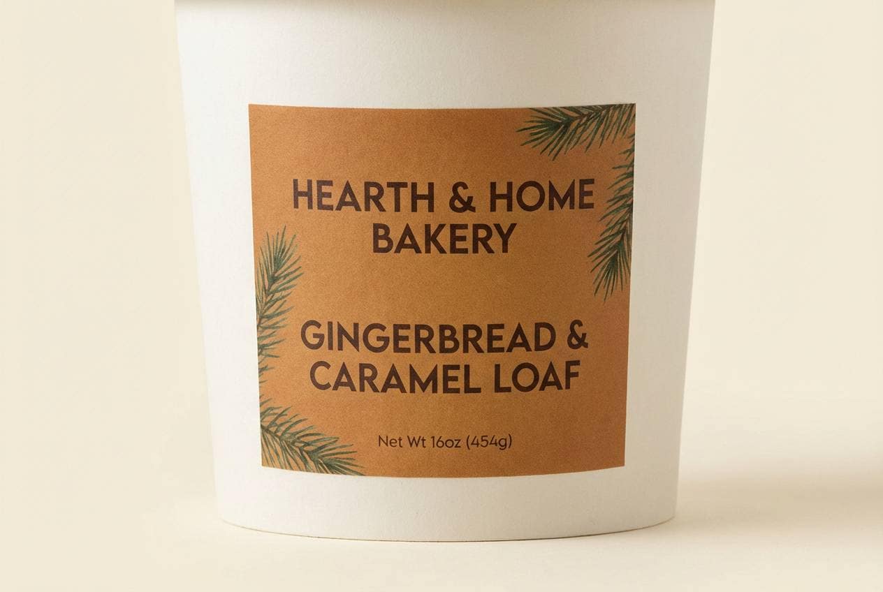 gingerbread label mockup