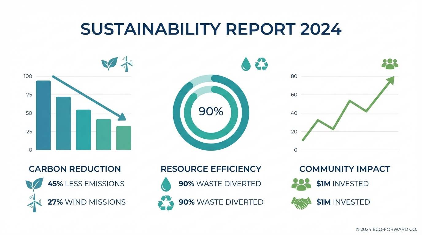sustainability infographic layout