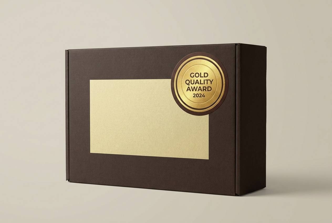 gold award badge sticker