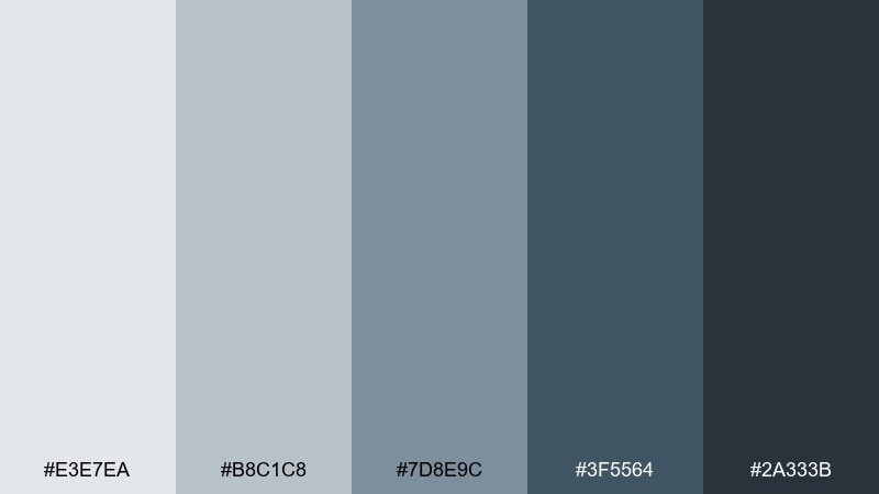 harbor fog color palette with hex codes