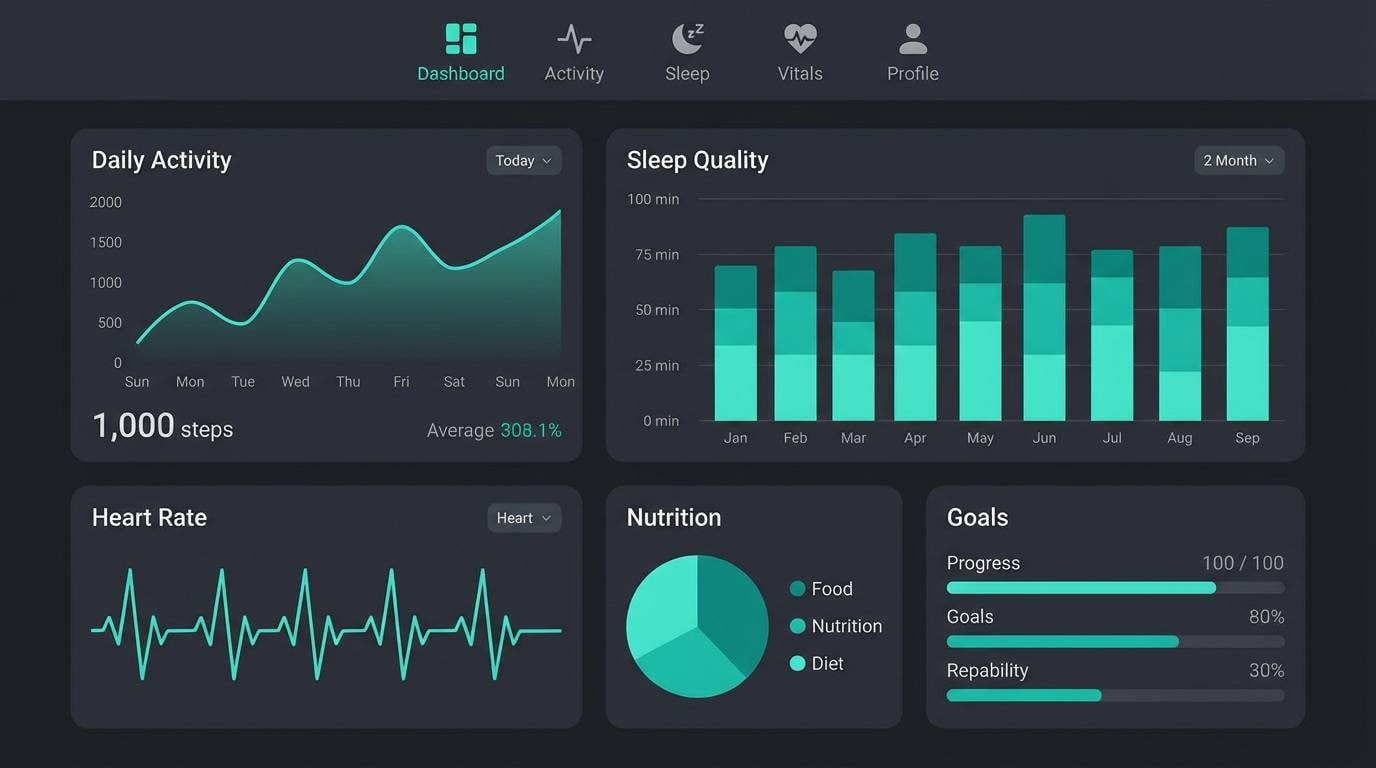 health dashboard ui