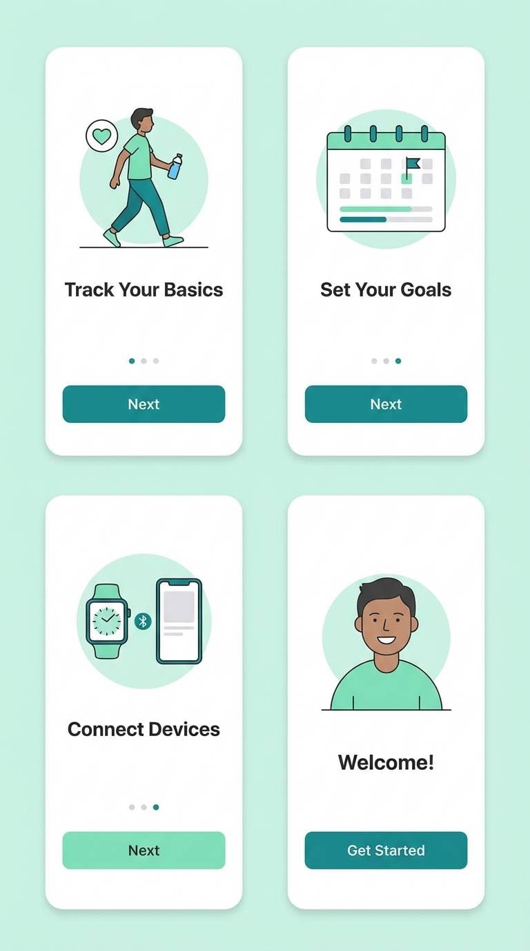 mint onboarding ui screens